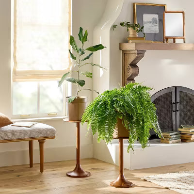 18 tommer træ plantebord sidebord