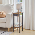 Smalt sidebord med ladestation, rustik stil